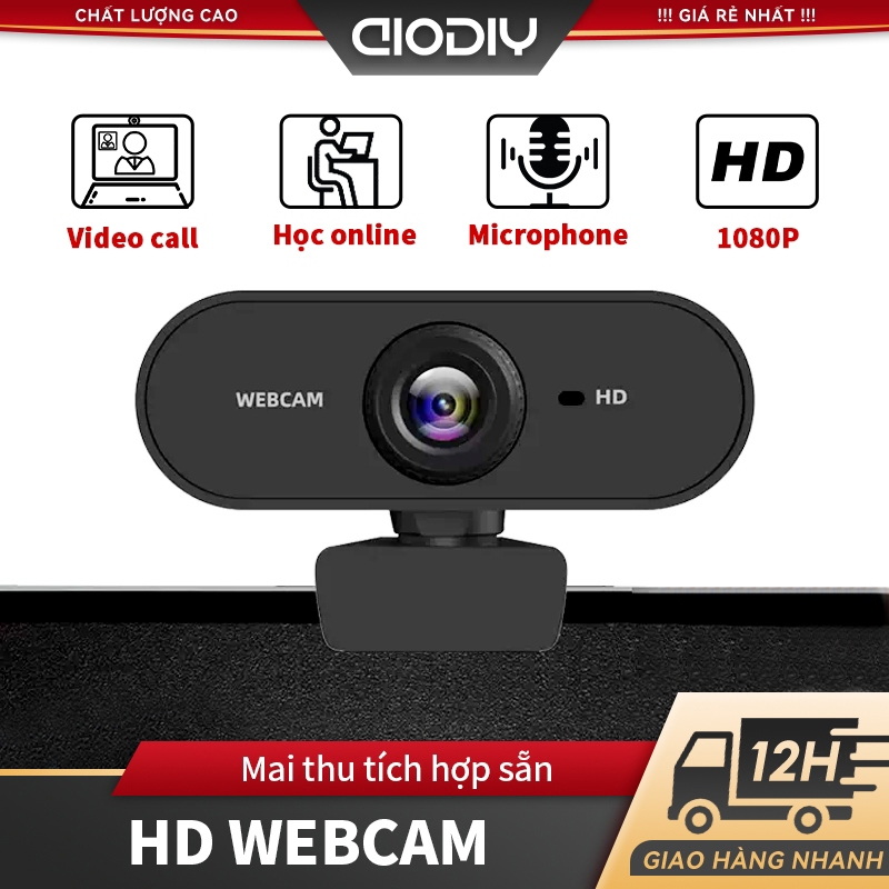 Webcam AIODIY 1080P/2K/4K Áp dụng cho máy tính và máy tính xách tay，FULL HD Dùng để tham gia học trự