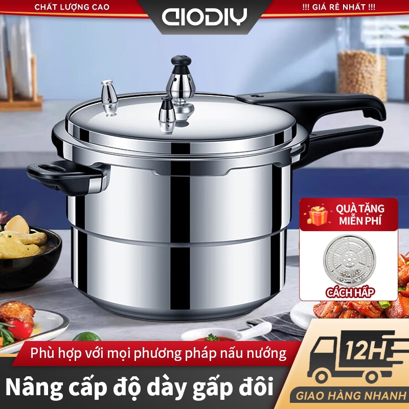 AIODIY Nồi áp suất Hợp Kim Nhôm Áp Suất Nồi 3.5/5.5/10/14L Nồi áp suất bếp từ Có thể sử dụng cho bếp điện từ