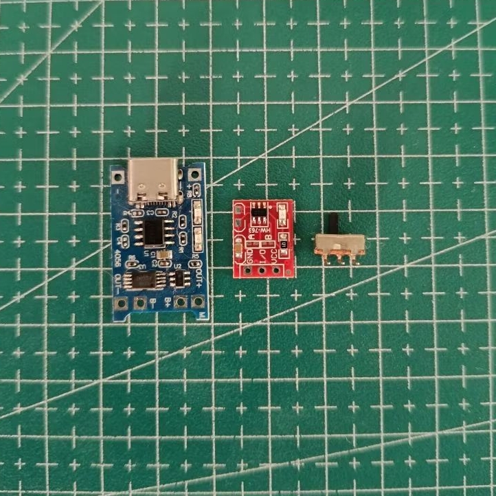 Combo Công tắc cảm ứng điện dung + Công tắc gạt + Mạch sạc pin dùng cho vỏ Dasai Mochi