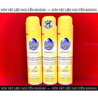 🟡 Pledge Bình Xịt Đánh Bóng Gỗ 330ml Hương Chanh – Xịt Làm Sạch & Bóng Nội Thất Gỗ Chính Hãng