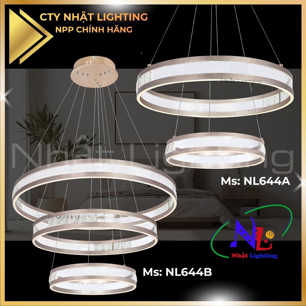 [CTY Nhật Lighting] Đèn thả pha lê cao cấp NL644A & NL644B thiết kế hiện đại, đa dạng không gian