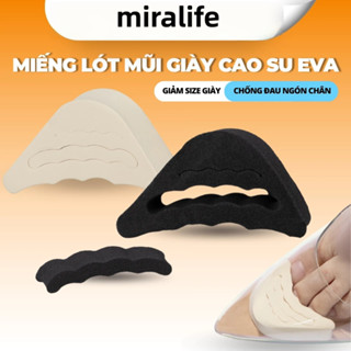 miralife (5 cặp ạ) Miếng Lót Mũi Giày Cao Su EVA Siêu Nhẹ  Đệm Êm, Thoải Mái Chống Đau Ngón Chân, Giảm Bị Rộng Cho Nữ