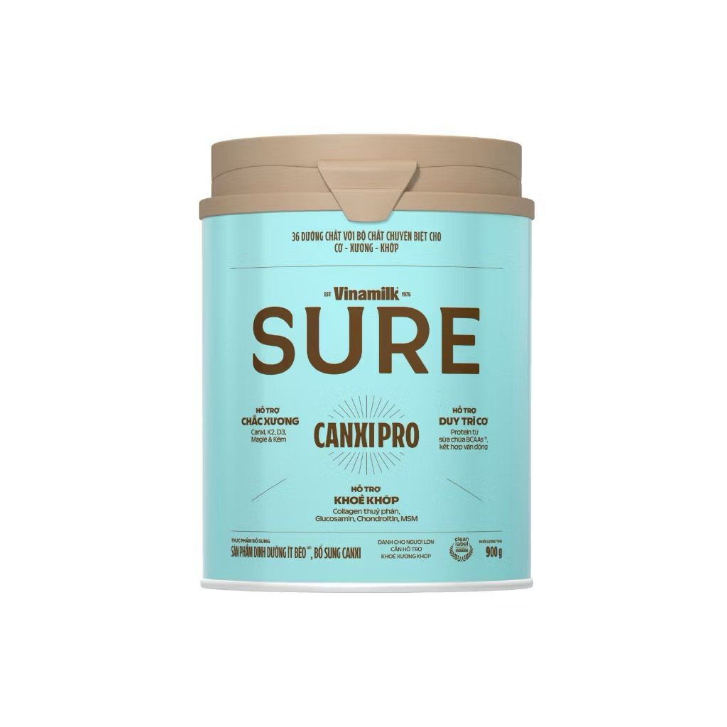 Sữa Bột Vinamilk Canxi Pro Hộp 900g (Mẫu mới)