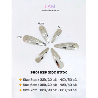 [Set 20-50c] Phôi kẹp tóc kim loại (Hàng loại đẹp)