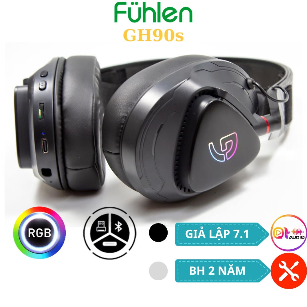 Tai Nghe Gaming GH90s Fuhlen chính hãng – Âm Thanh Stereo, Chống Ồn, Kết Nối Bluetooth