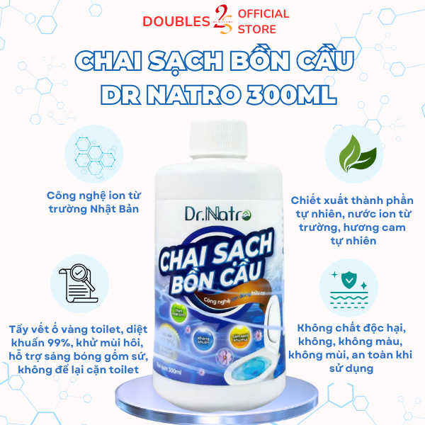 Chai thả bồn cầu 300ml Dr Natro HABELA Siêu sạch, kháng khuẩn, giữ hương thơm | DOUBLES 2SSHOP
