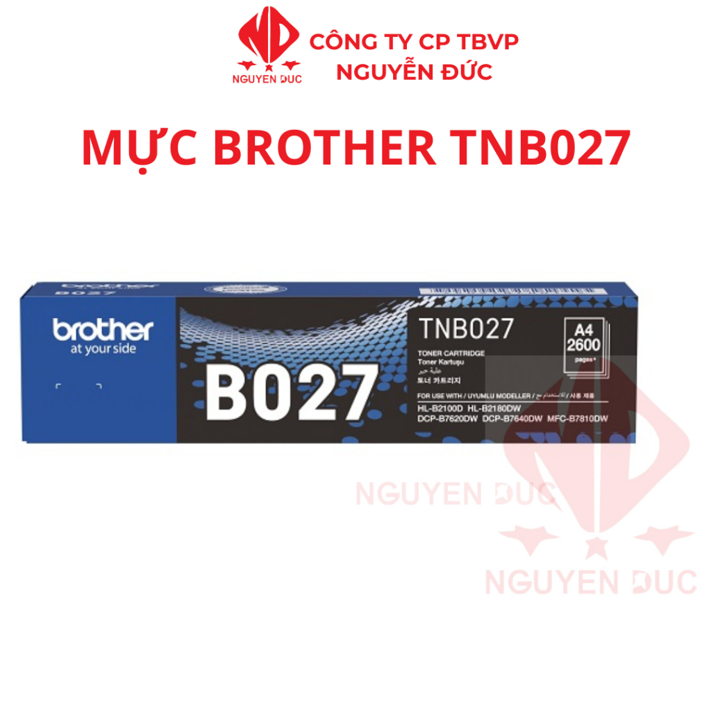 Hộp mực Brother TN-B027 dùng cho máy in laser