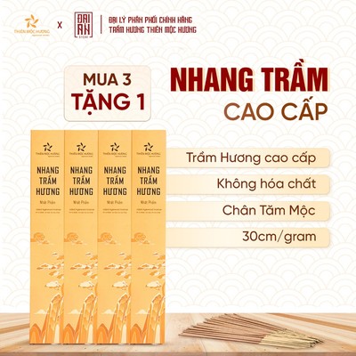 [Outlet S2] Mua 3 tặng 1 nhang trầm hương THIÊN MỘC HƯƠNG  hương trầm ít khói, không hóa chất dài 30cm
