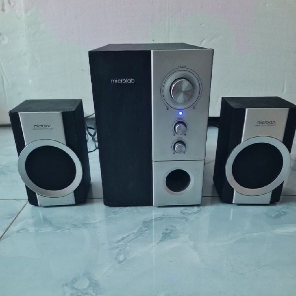 BỘ LOA VI TÍNH 2.1 MICROLAB model: M-590,ĐÃ GẮN BLUETOOTH 5.0, vỏ sơn lại,  đã qua sử dụng