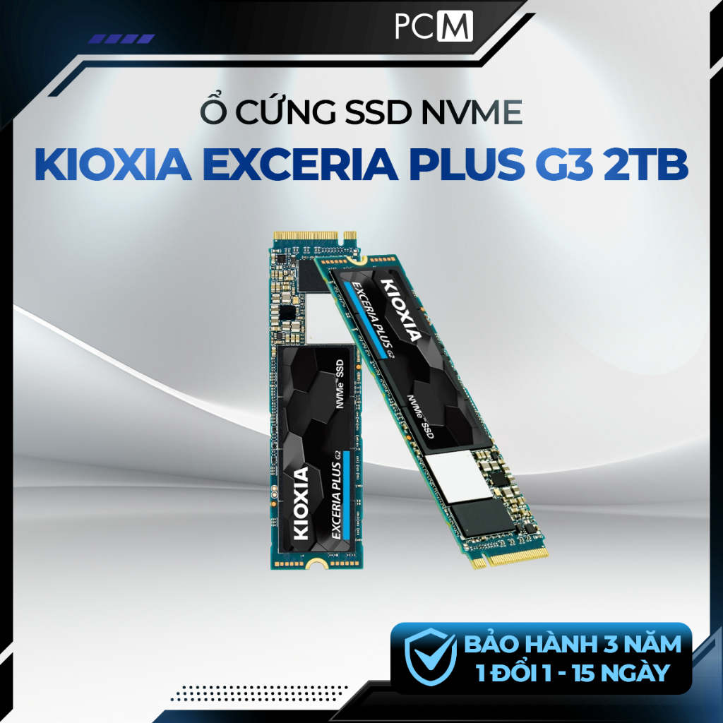 SSD NVMe KIOXIA EXCERIA PLUS G3 2TB M.2 2280 PCIe Gen4x4 | 5000/3900MB/s | TBW 1200TB | BH 3 Năm