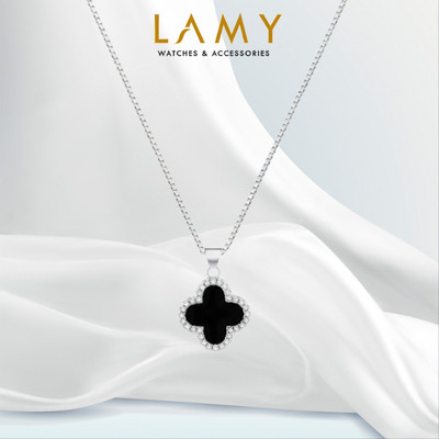 Dây chuyền bạc nữ LAMY Four Leaf cỏ 4 lá đính đá Necklace 6318SV - Bạc S925 cao cấp
