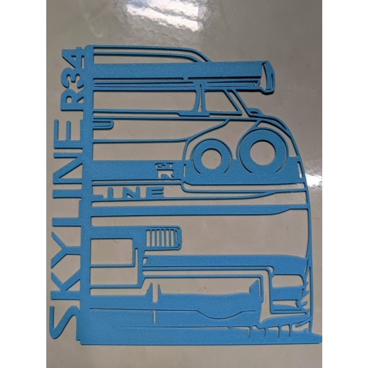 In 3d Nissan GTR R34 tranh nghệ thuật