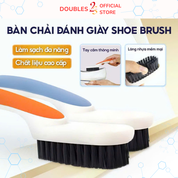Bàn Chải Đánh Giày Lông Nhựa PP Đa Năng Cầm Tay Tiện Lợi Nhiều Màu - DOUBLES 2SSHOP
