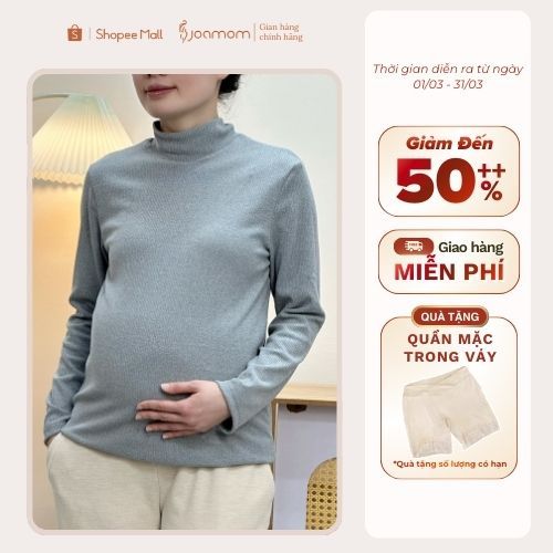 Áo Giữ Nhiệt Bầu Heattech JOAMOM Công Nghệ Sinh Nhiệt Co Giãn 4 Chiều Lót Nỉ Siêu Mềm - AB044