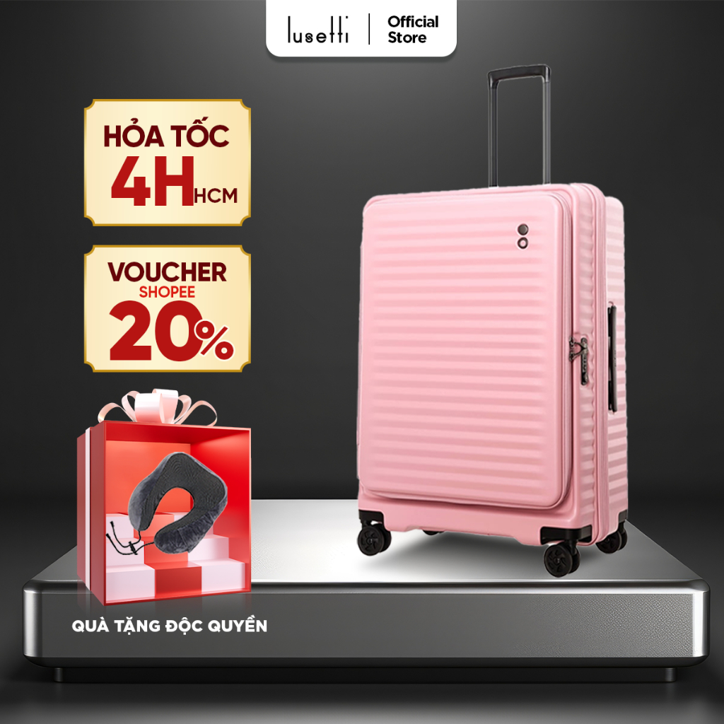 Vali Du Lịch Echolac PC183F S20/S24/S28 Nhựa PC Chịu Lực Va Đập Tốt, Khóa TSA, Ngăn Mở Rộng 25%