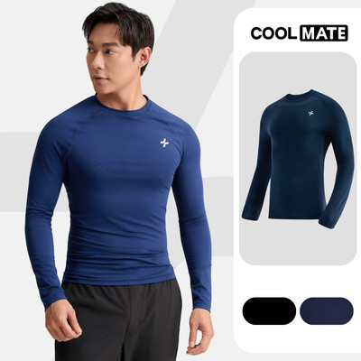 [MUA 2 GIẢM 5%]Áo thun thể thao nam dài tay Logo Active form Slim fit tập Gym Pickeball thấm hút Coolmate