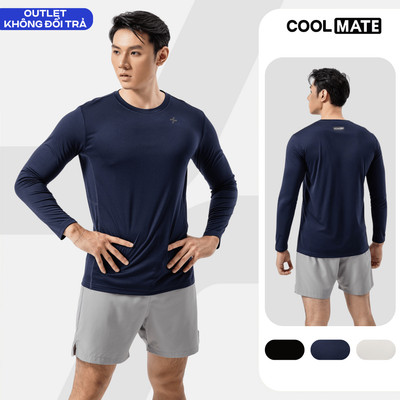 Áo dài tay nam thể thao Essential tập Gym, Pickleball co giãn, thấm hút tốt Coolmate