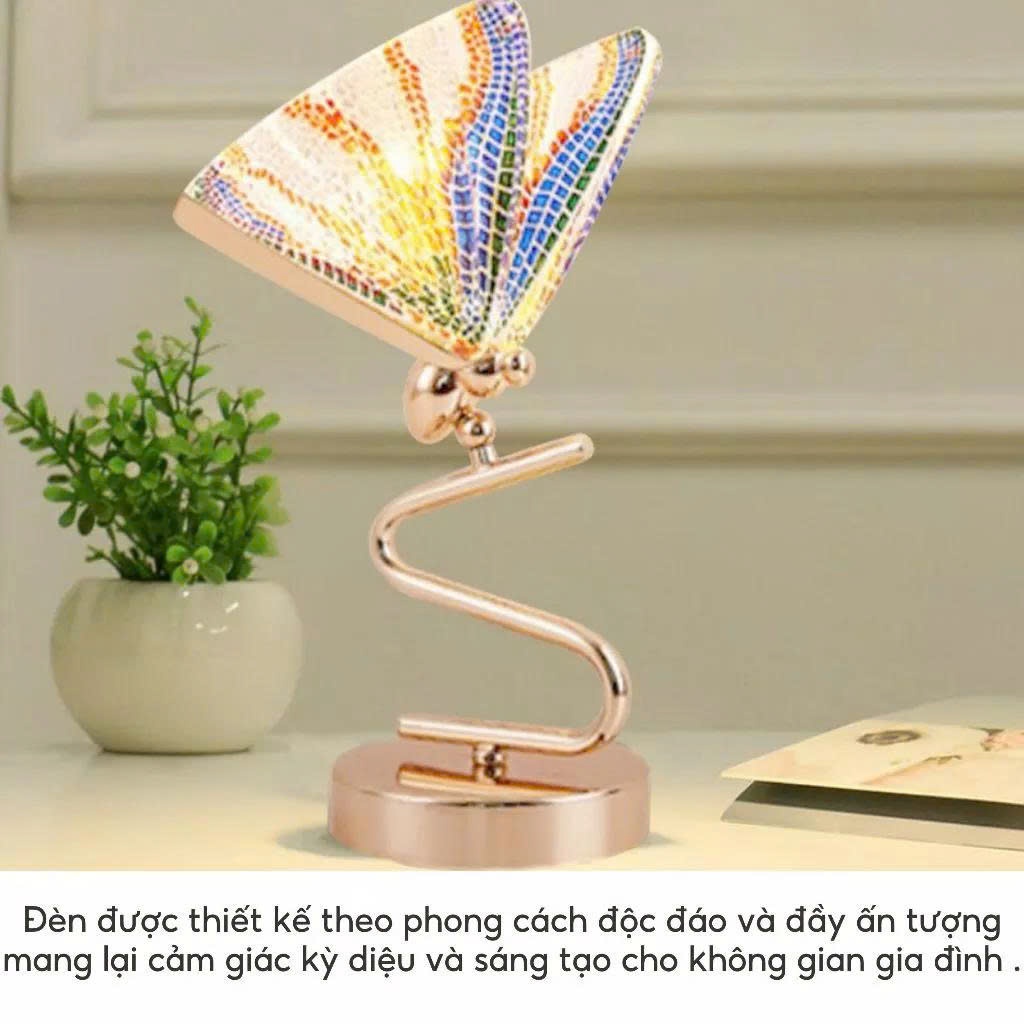 Đèn Bàn DB110 355 Decor Lighting Bóng LED 3 Chế Độ Kiểu Con Bướm