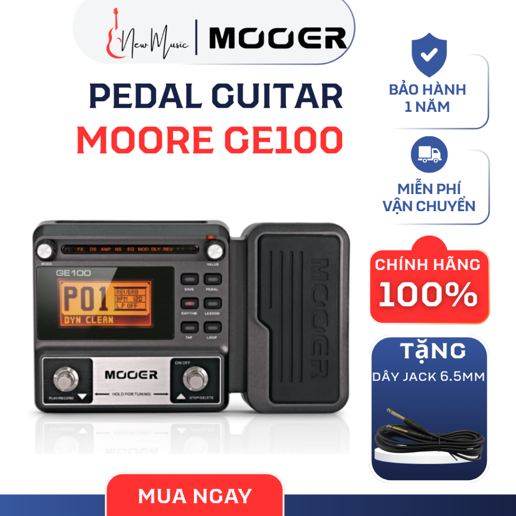 Phơ Pedal Guitar Mooer GE100 Chính Hãng Tặng Kèm Tiếng Đi Show | NewMusic