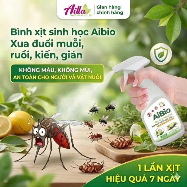 Xịt Đuổi Muỗi Hương Thảo Mộc Sinh Học AiBio
