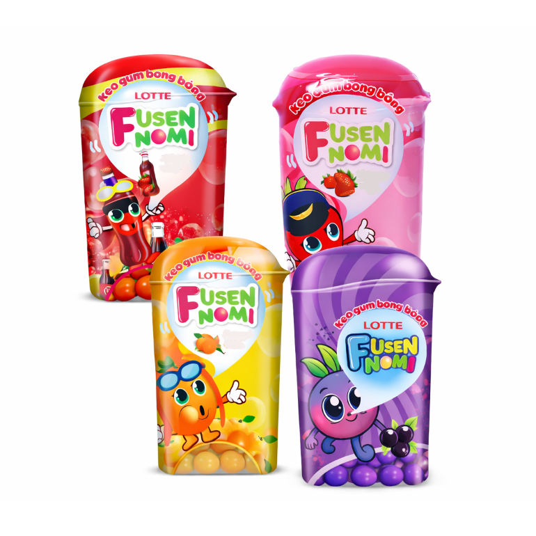 [Mix màu] Kẹo Sing Gum Xylitol Fusen Nomi (Lốc 25 hủ)