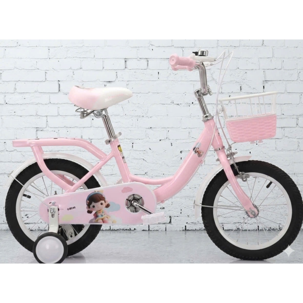Xe đạp bé gái khung liền baga chắc chắn size 14-18 - HÀNG NHẬP KHẨU CHÍNH HÃNG