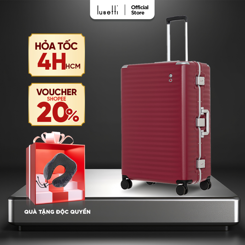 Vali Kéo Echolac PC183E Size 20/24/28 - Nhựa PC Cao Cấp Hạn Chế Bể Vỡ, Khoá TSA An Ninh Quốc Tế