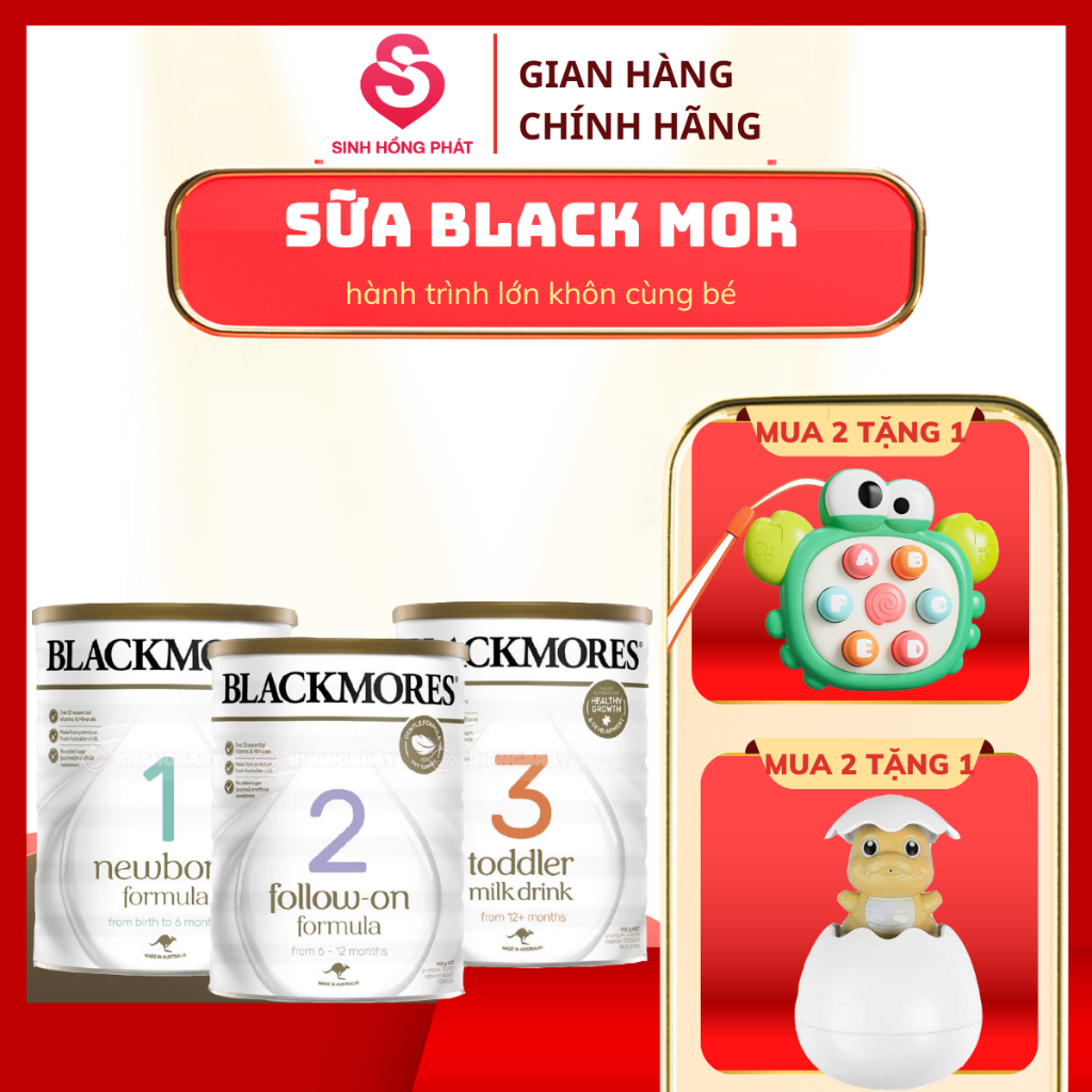 Combo 2 lon Sữa BLACKMORES Úc số 1 2 3 - Sữa Bột Công Thức 900g