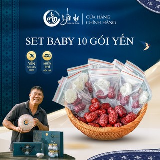 [Yến An] Set yến BABY tự chưng gồm 10 gói yến nhỏ nguyên chất tặng Nguyên liệu chưng yến - Hộp 10g