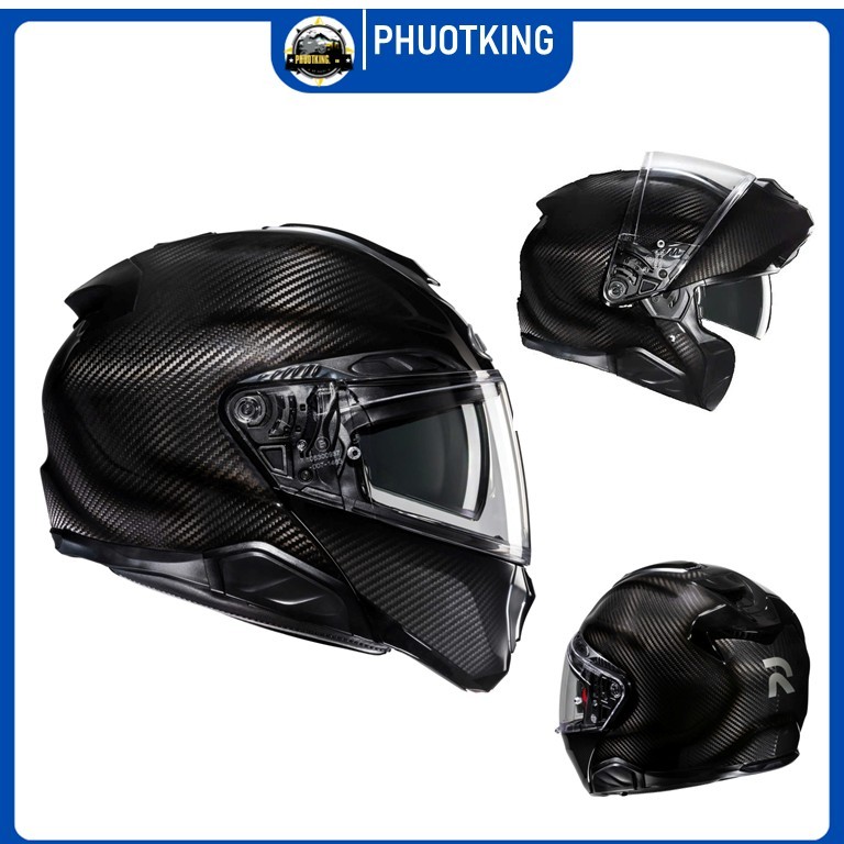 [Tặng pinlock] Mũ bảo hiểm Rpha 91 Carbon lật hàm chính hãng - PHUOTKING