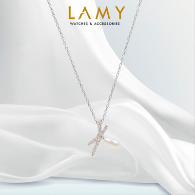 Dây chuyền nữ LAMY Bow Charm Silver Necklace 6387SV - Dây chuyền nữ cao cấp