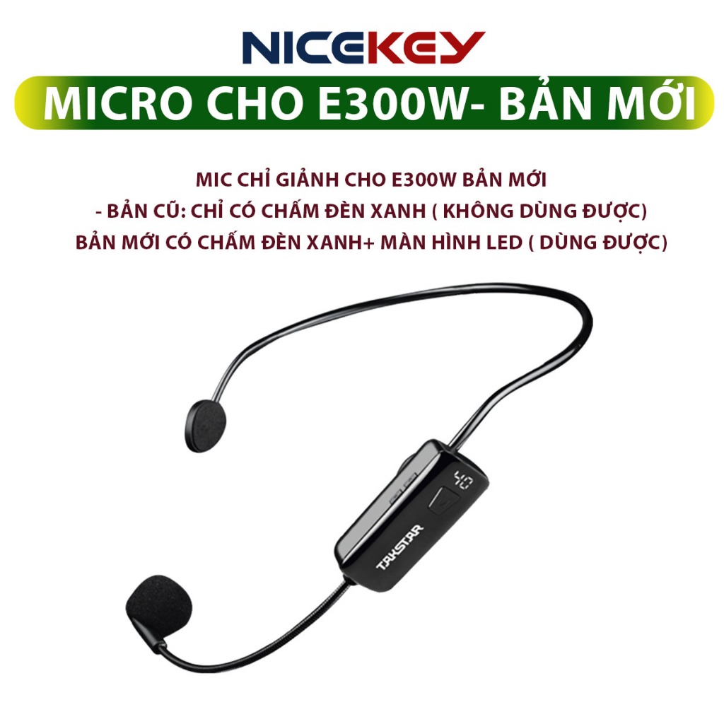 Micro Cho Máy Trợ Giảng TAKSTAR E300W Bản Mới, Mic Không Dây UHF, Loa Trợ giảng Không Dây E300w