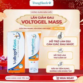 [Chính Hãng ] Lăn giảm đau có đầu bi Voltogel Mass Lisacos hỗ trợ giảm đau cơ,đau vai, bầm tím  (T/50gr)