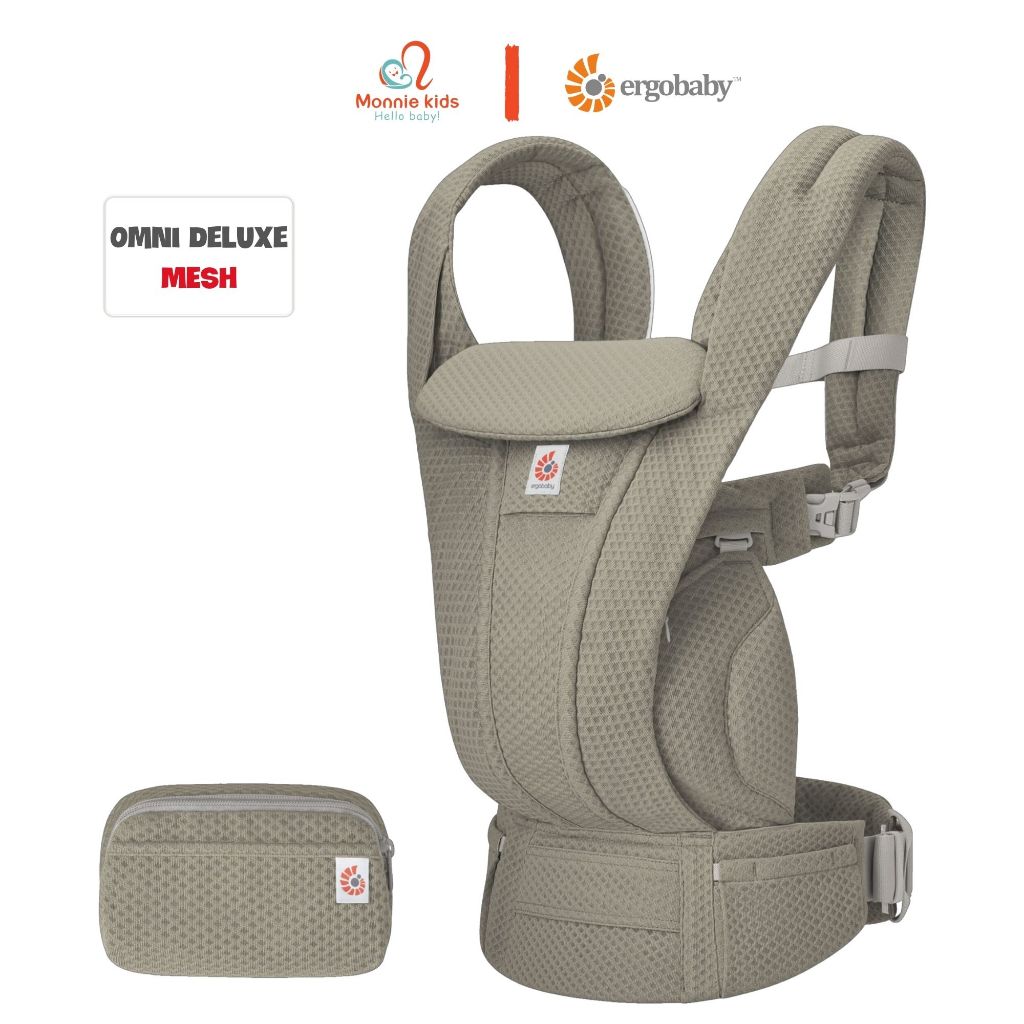 Địu trợ lực Ergobaby Omni Deluxe Mesh 4 tư thế cho bé sơ sinh an toàn thoáng mát - Monnie Kids