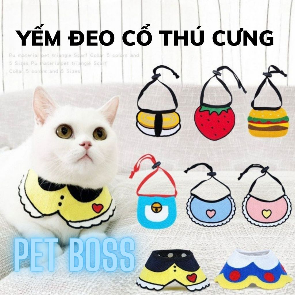 YẾM CỔ CHỐNG THẤM NƯỚC ,YẾM ĂN CHO THÚ CƯNG XINH XẮN