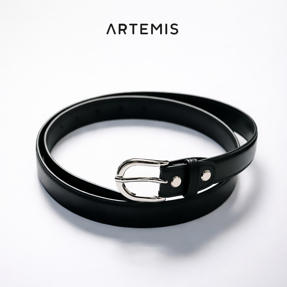 Thắt Lưng Da Classic (Nam/Nữ) - bản nhỏ 2.5 cm khóa kim loại không gỉ đầu tròn thương hiệu ARTEMIS