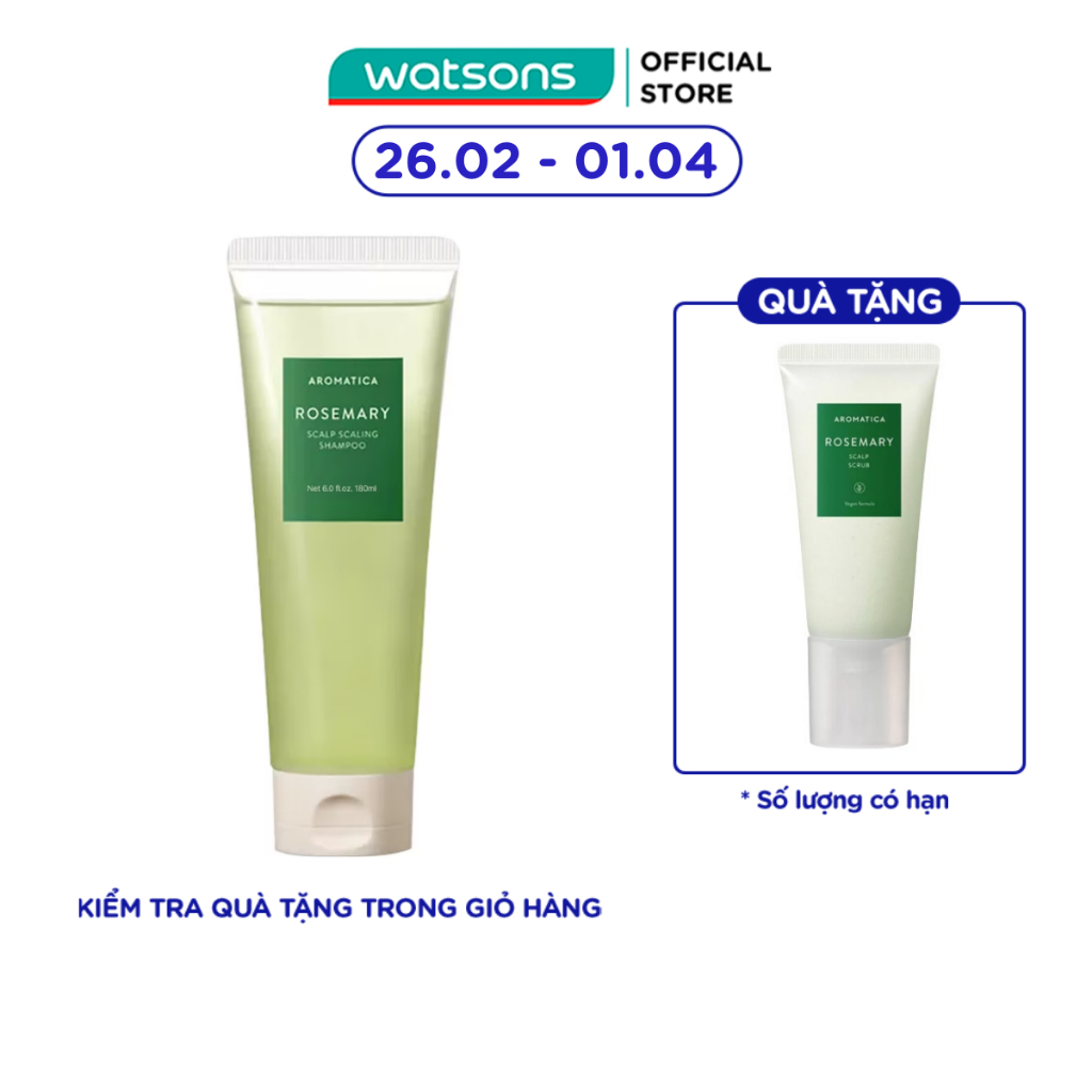 Dầu Gội Aromatica Chiết Xuất Hương Thảo 180ml