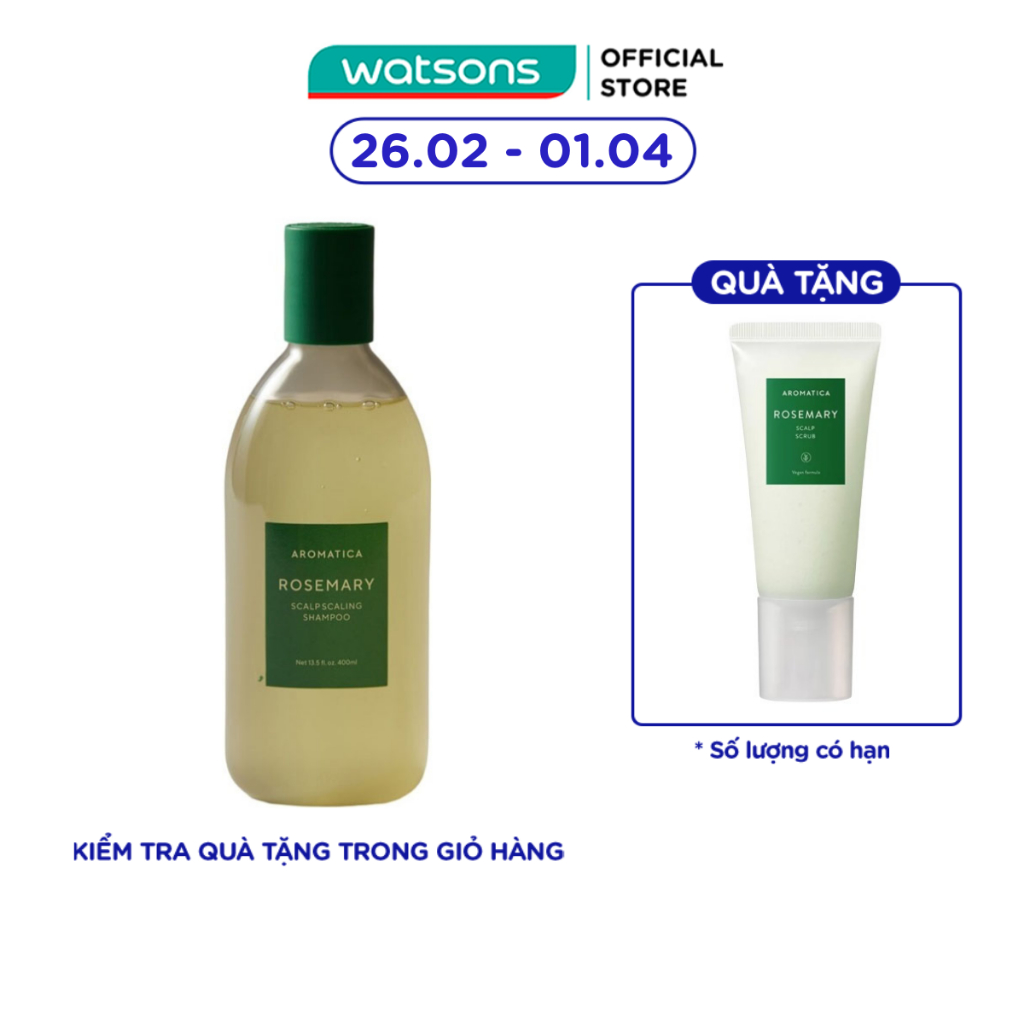 Dầu Gội Aromatica Chiết Xuất Hương Thảo 400ml