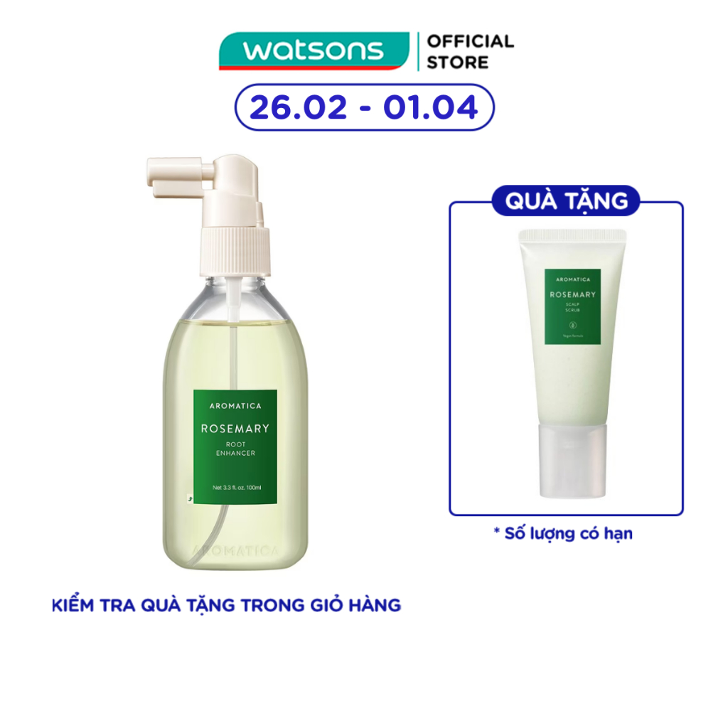 Xịt Dưỡng Tóc Aromatica Chiết Xuất Hương Thảo 100ml