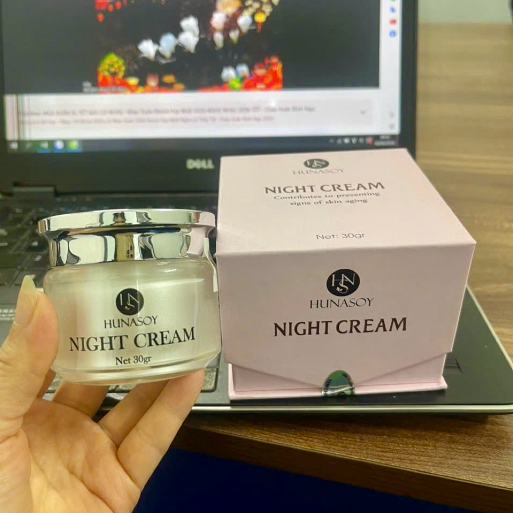 Kem dưỡng trắng, ức chế làm mờ sắc tố nám ban đêm Huna Inhibit Night