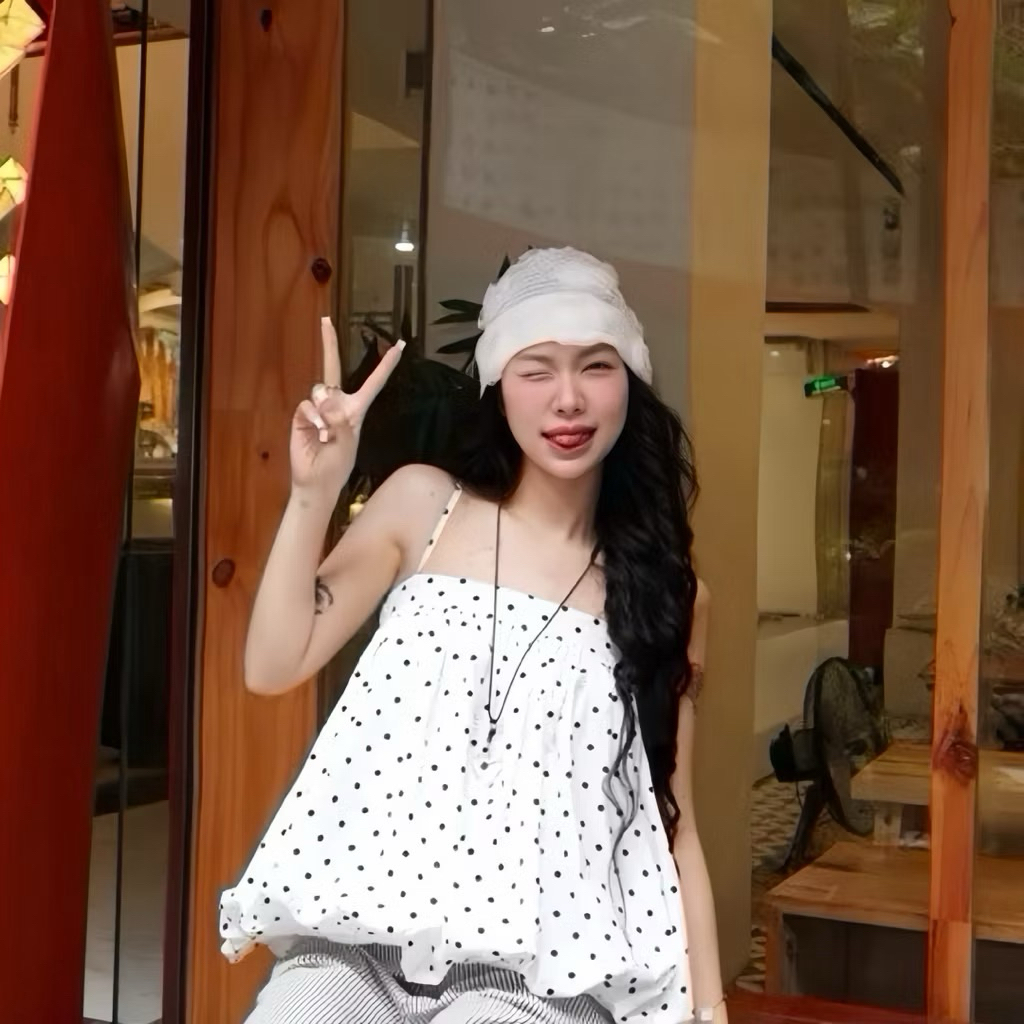 Áo Bí 2 Dây Phồng Có Dây Điều Chỉnh Form Babydoll Rộng Chất Vải Gió Màu Sắc Đa Dạng | BigBuy360 - bigbuy360.vn