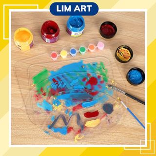Khay pha màu, bảng màu trong suốt, palette mica bằng nhựa acrylic trong suốt LIM ART