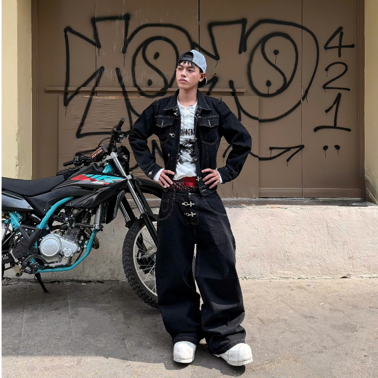 Bad Choices | Áo khoác jeans khóa gài TOGGLE wash màu form boxy | BigBuy360 - bigbuy360.vn