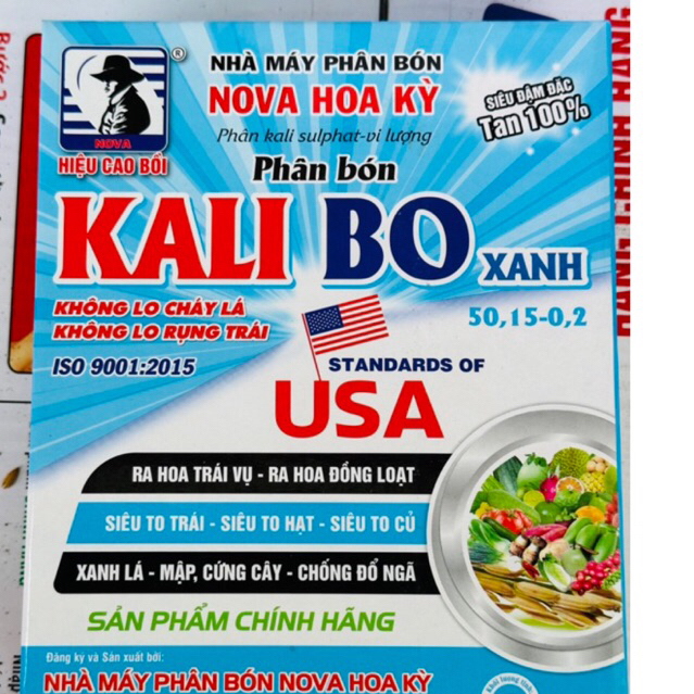KALI BO XANH +TE NOVA HOA KỲ CAO BỒI MỸ HỘP 1KG KALI BO SULPHAT