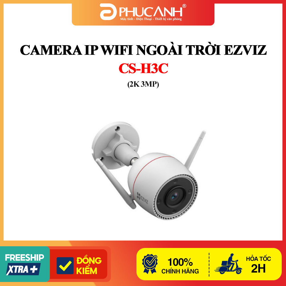 Camera ip wifi ngoài trời EZVIZ CS-H3C (2K 3MP/4MP)