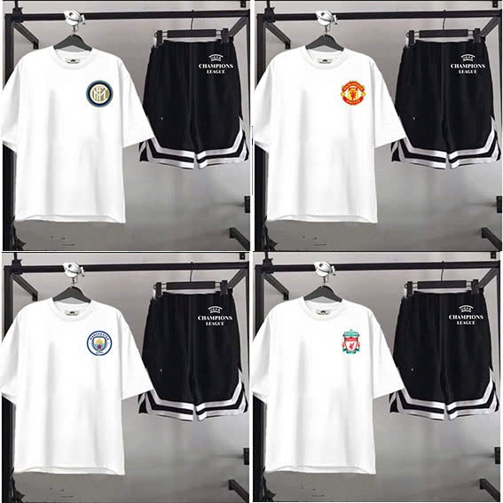 bộ quần áo champions , áo Logo Champions League Juventus C Luo Liverpool Hotspur Chelsea Real Madrid