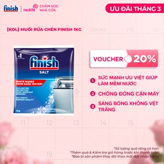[KOL] [Chọn Loại] Muối Rửa Chén Finish Salt Dành Cho Máy Rửa Chén 1KG 2KG