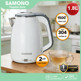 Samono ấm đun siêu tốc Ấm đun nước giữ nhiệt SW-EKB18L pha sữa, pha trà giữ ấm 55 độ, dung tích 1.8L, 1500W, inox304