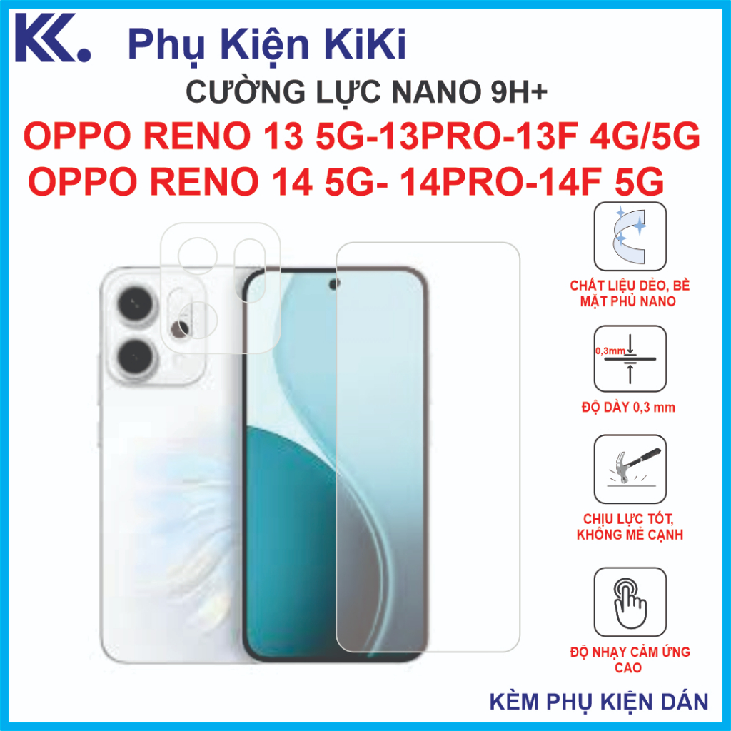 Cường lực Oppo reno 13 5g,reno 13pro, reno 13f 4g/5g , reno 14 5g,reno 14pro, reno 14f 5g cường lực 