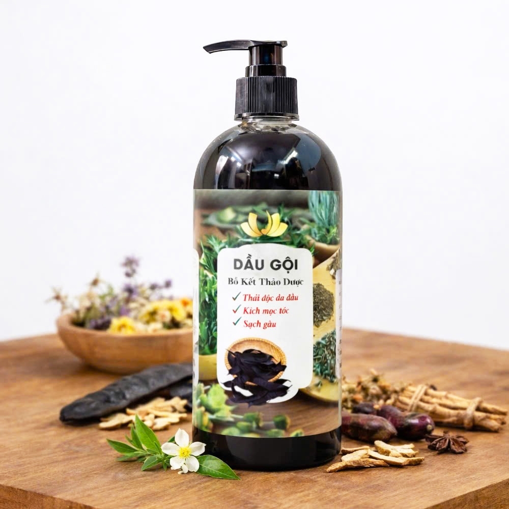 Dầu gội bồ kết 1Lít, giảm rụng, hết ngứa, mọc tóc